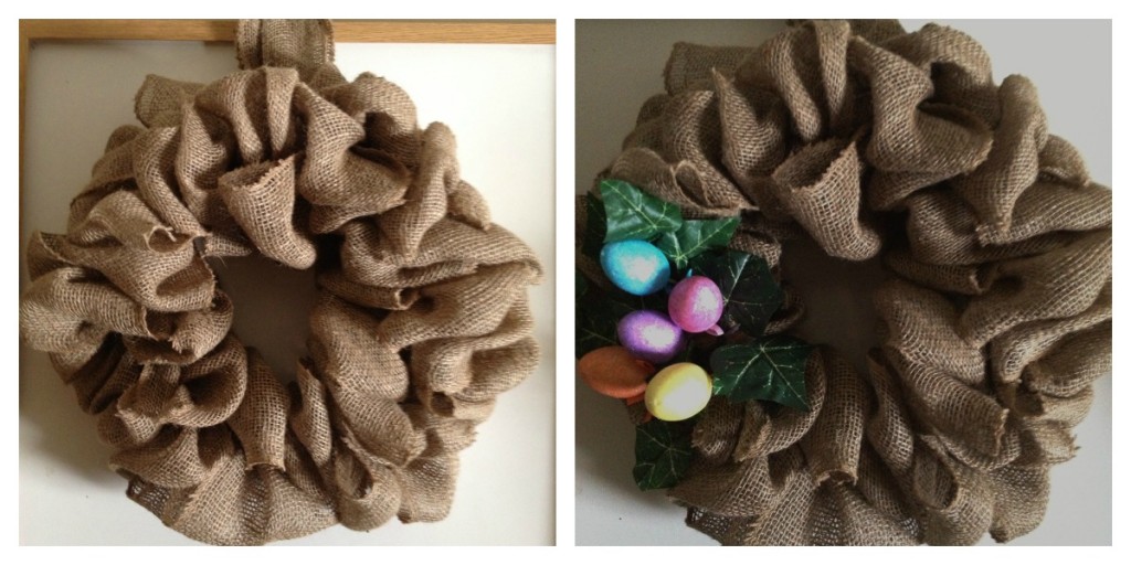 Easter Burlap WreathCollage